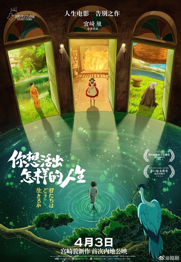 2024年4月總票房破10億！宮崎駿奧斯卡新作《你想活出怎樣的人生》奪冠