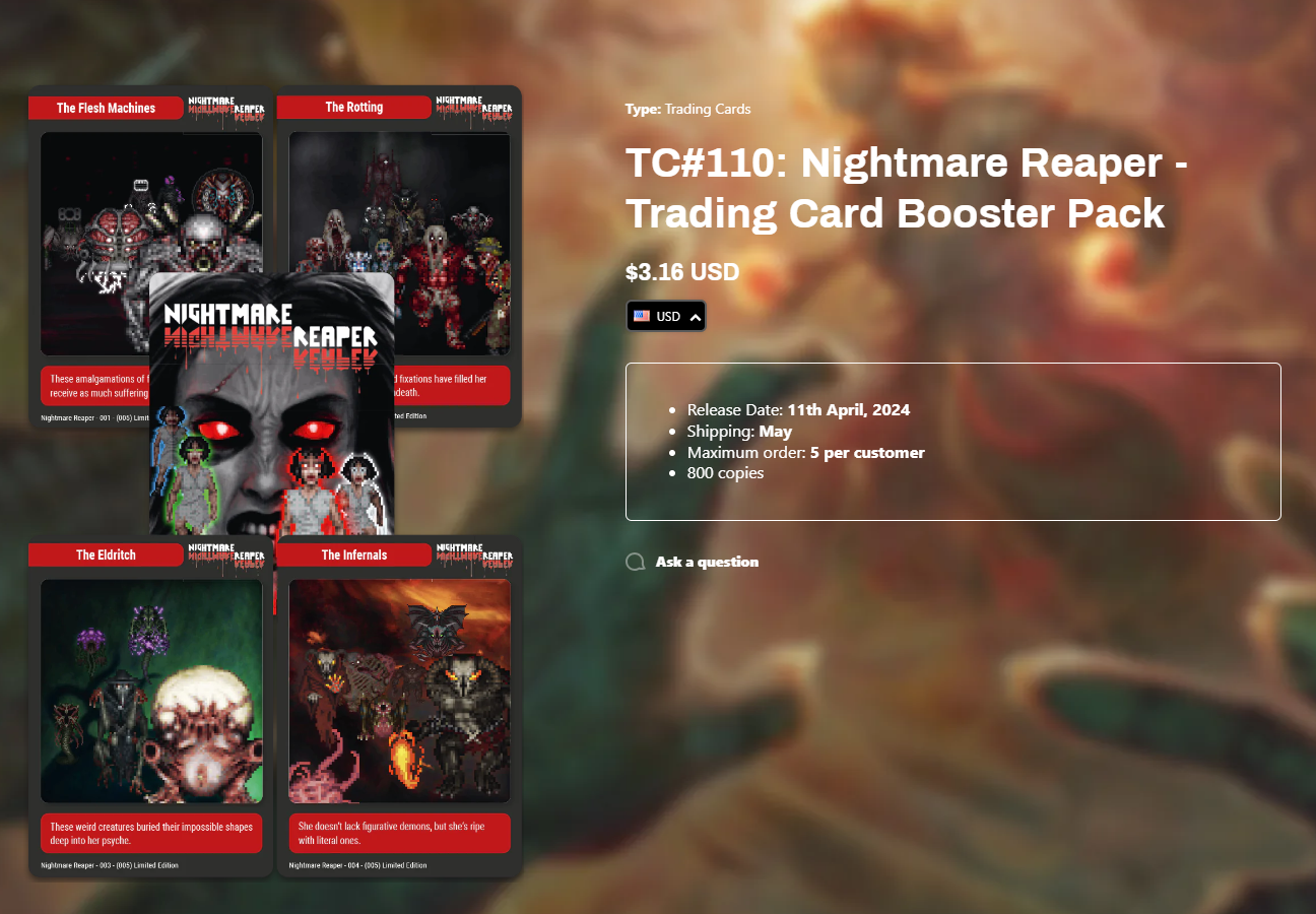Steam特別好評復古射擊游戲《Nightmare Reaper》即將推出NS實體版