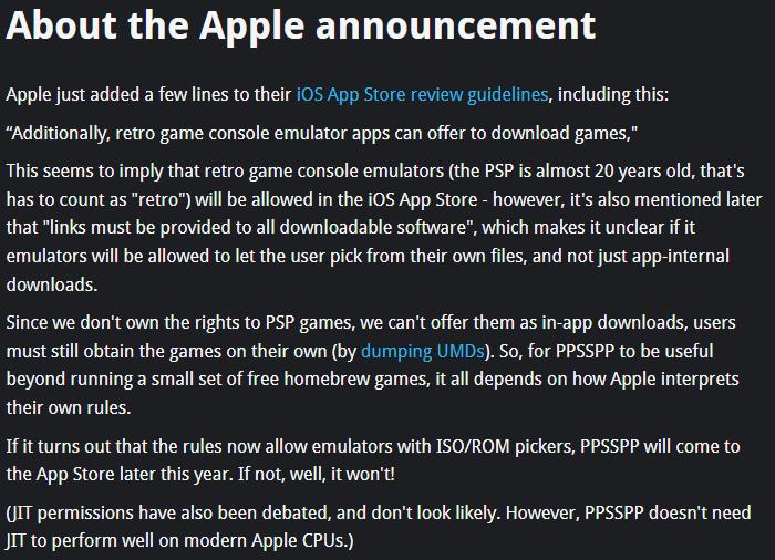 PSP模擬器開發者：PPSSPP計劃登陸蘋果商城