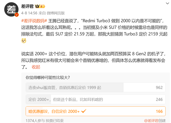 1999元的紅米新機(jī)Redmi Trubo 3：讓所有友商汗流浹背