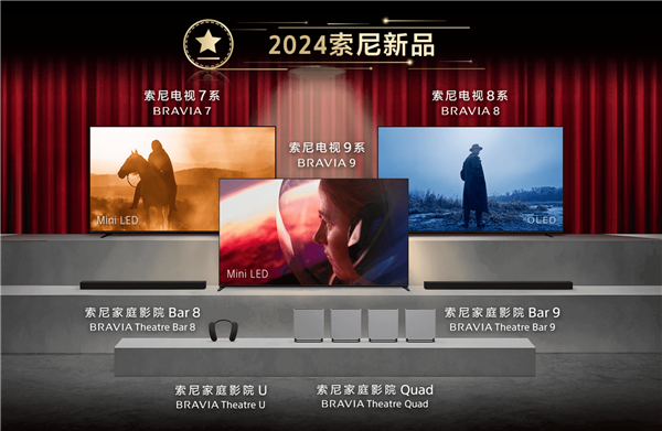 索尼2024款電視正式發布：7/8/9三大系列 起步就是10999元