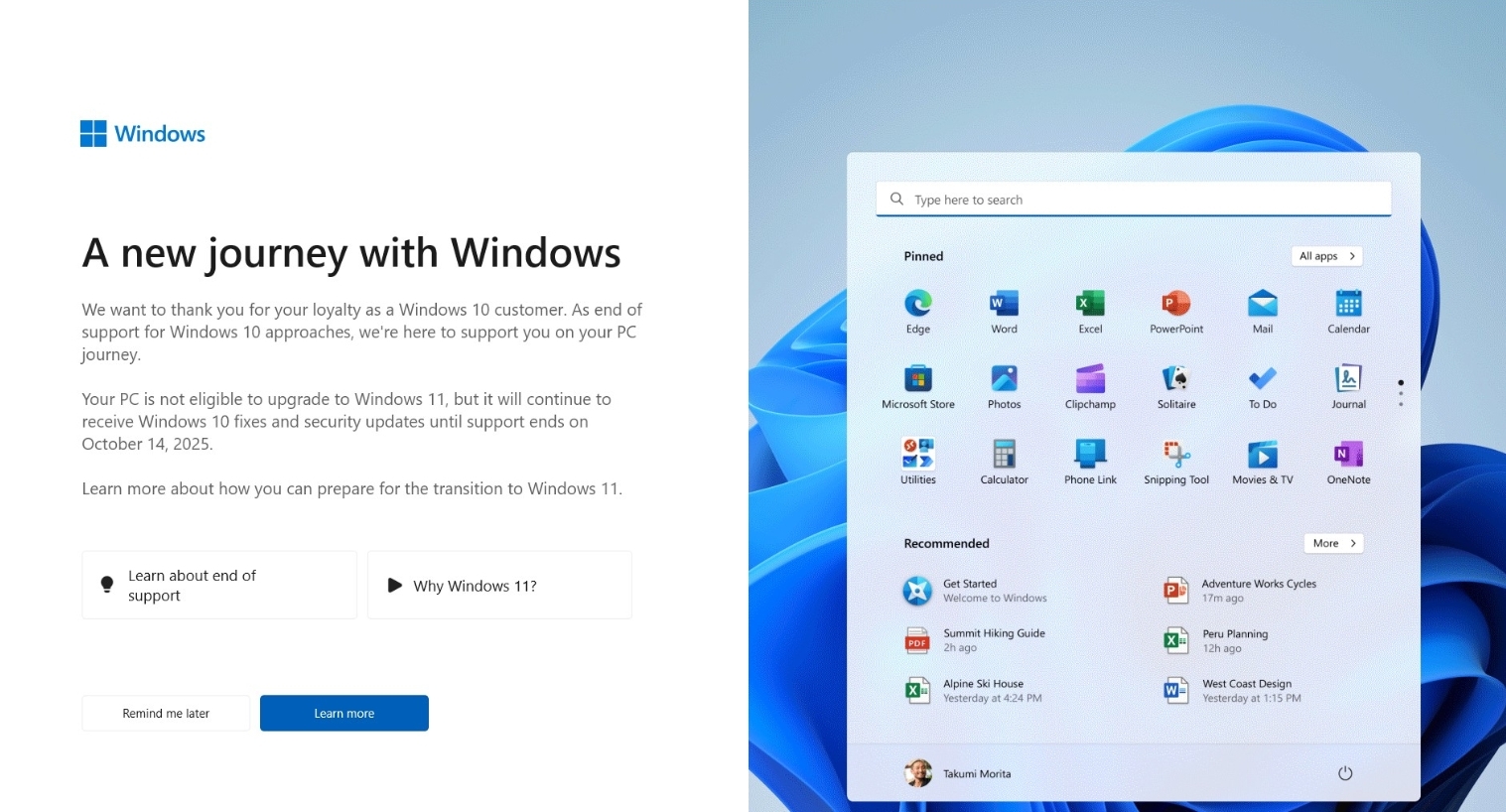 微軟開始全屏彈窗提示Win10用戶升級Win11系統