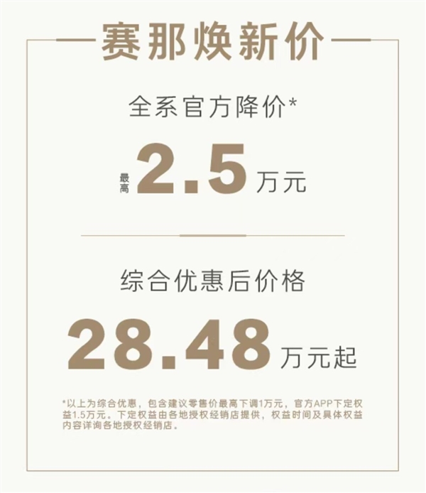 全系降價2.5萬元！2024款豐田賽那上市：28.48萬起