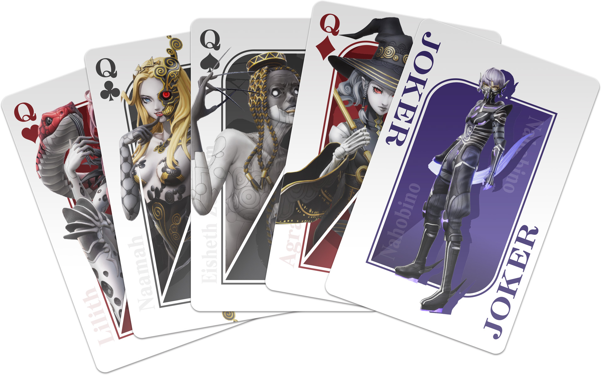 《真女神轉生5：復仇》公開實體版預購特典：繪制有惡魔形象的“惡魔撲克牌”