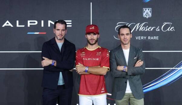 聯袂出擊，再燃極速激情：H.MOSER&CIE.亨利慕時攜手ALPINE MOTORSPORTS中國首發疾速者系列圓柱游絲陀飛輪鏤空腕表Alpine限量版
