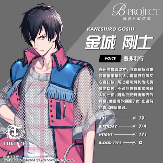 大型偶像企劃「B-PROJECT」首部主機游戲《B-PROJECT 流星*幻想曲》預定于2024年發