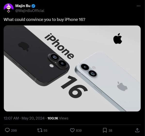 iPhone 16渲染圖出爐：豎排雙攝 重回iPhone X時代