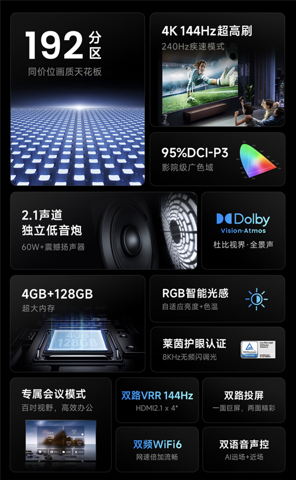 100英寸巨屏卷王！海信Vidda NEW S100 Pro開售：144Hz+分區背光僅8999元
