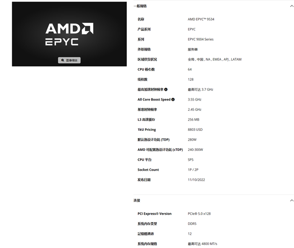 Zen 4 64核心EPYC 9534：AMD性價比、能效比的巔峰之作！
