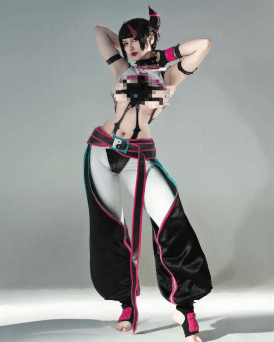 美女COS《街霸6》韓蛛俐：瘋P美人來到現實