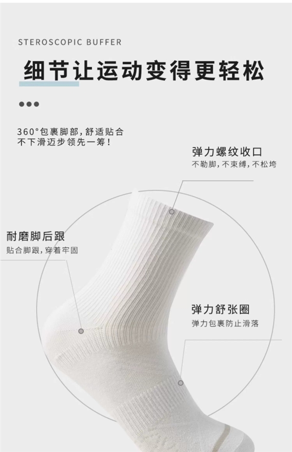 原價48.9 元：三槍正品 吸汗透氣運動/商務(wù)襪5雙到手14.9元