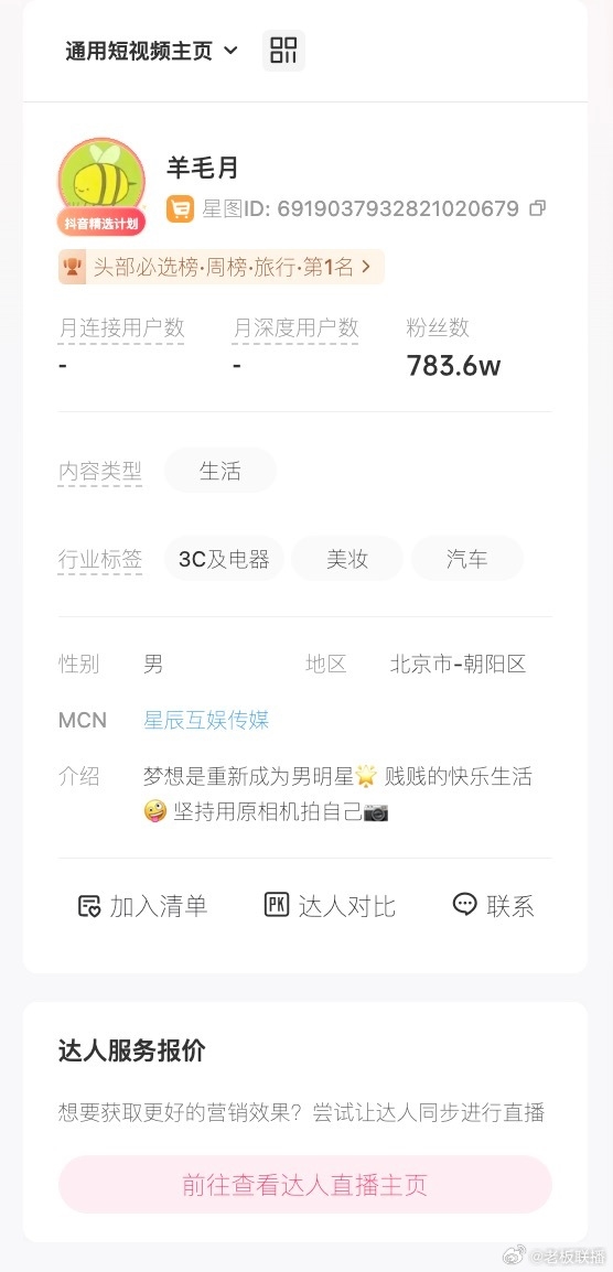 三天粉絲銳減近百萬！羊毛月緊急關閉視頻廣告報價