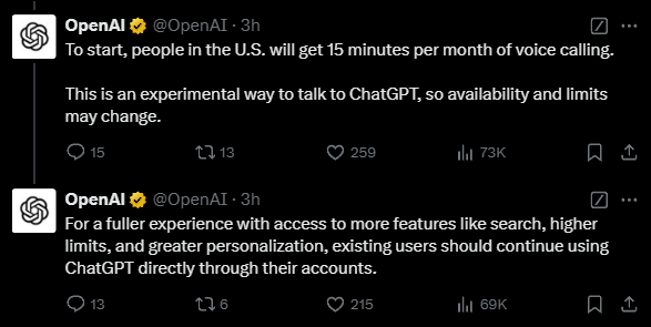 OpenAI又一王炸！ChatGPT可以打電話了：老年機、座機也能用