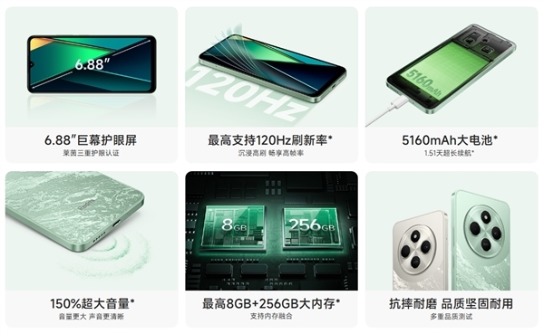 百元入門機(jī)天花板！Redmi 14C今日首銷：499元有高刷、側(cè)邊指紋