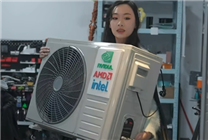 美女博主爆改家用空調(diào)外機(jī)給電腦降溫：散熱無敵了 RTX 5090絕配！