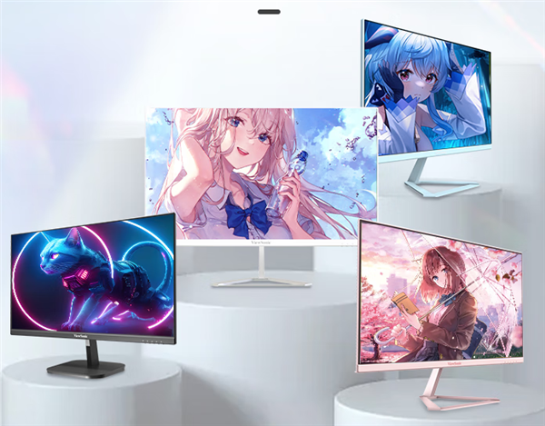 優(yōu)派推出多彩24寸顯示器：FHD 240Hz屏 簡約百搭